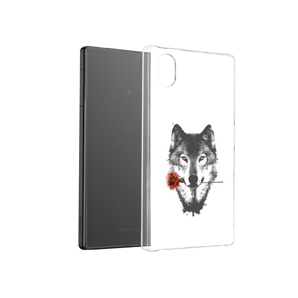 

Чехол MyPads Tocco для Sony Xperia X волк с розой, Прозрачный, Tocco