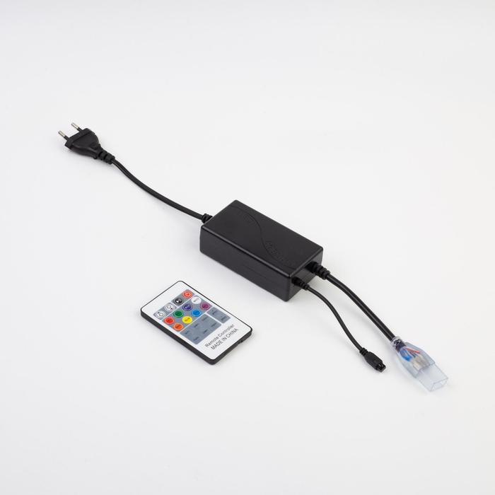 

Контроллер Ecola для RGB ленты 14x7 мм, IP20, 220 В, 1000 Вт, пульт ДУ, Черный