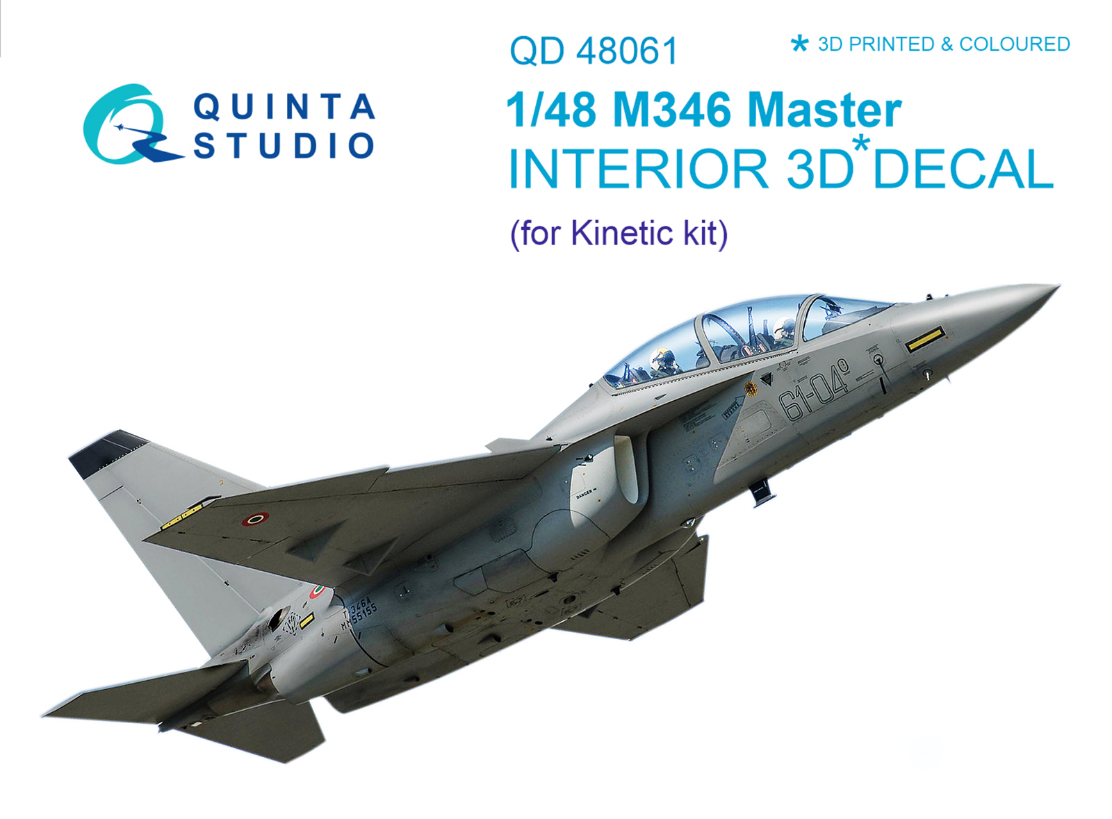 

3D Декаль интерьера Quinta Studio 1/48 кабины M346 Master(для модели Kinetic)QD48061, Однотонный