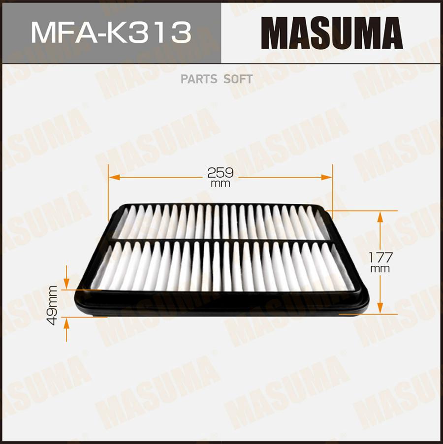 

MASUMA MFAK313 Фильтр возд.HYUNDAI SANTA FE 2.0, 2.4, 2.7 00-05