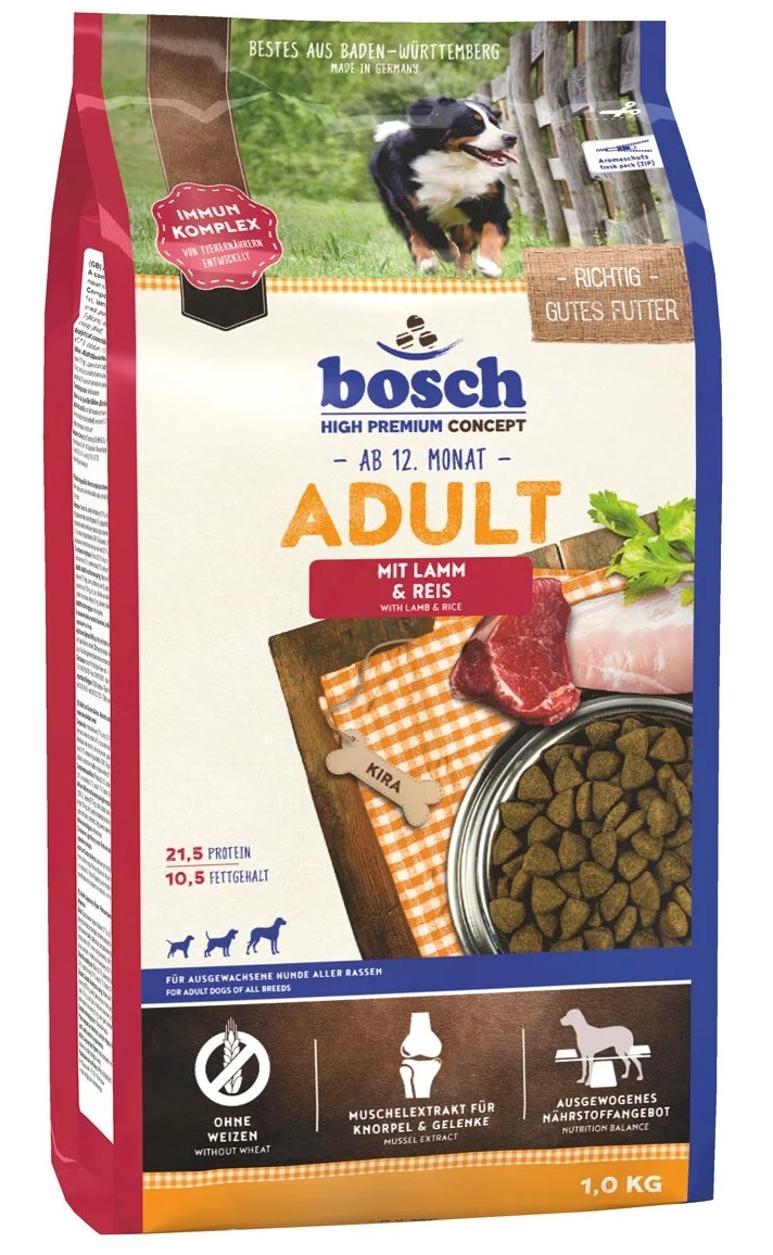 

Сухой корм для собак Bosch Adult, ягненок и рис, 1кг, Adult