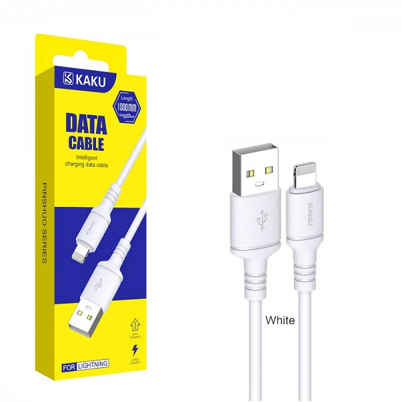 фото Кабель lightning - usb kaku 1 м белый