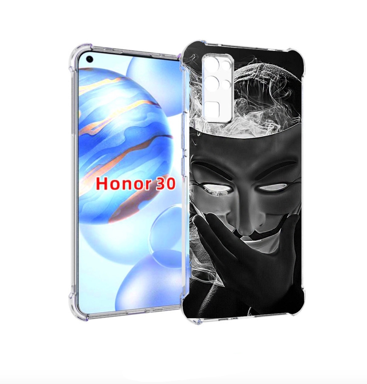 

Чехол бампер MyPads Маска для Honor 30 (BMH-AN10) противоударный, Прозрачный, Tocco