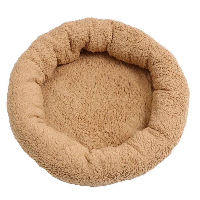 

Лежанка для собак и кошек, мягкий мех, 50 х 42 х 11 см, коричневая