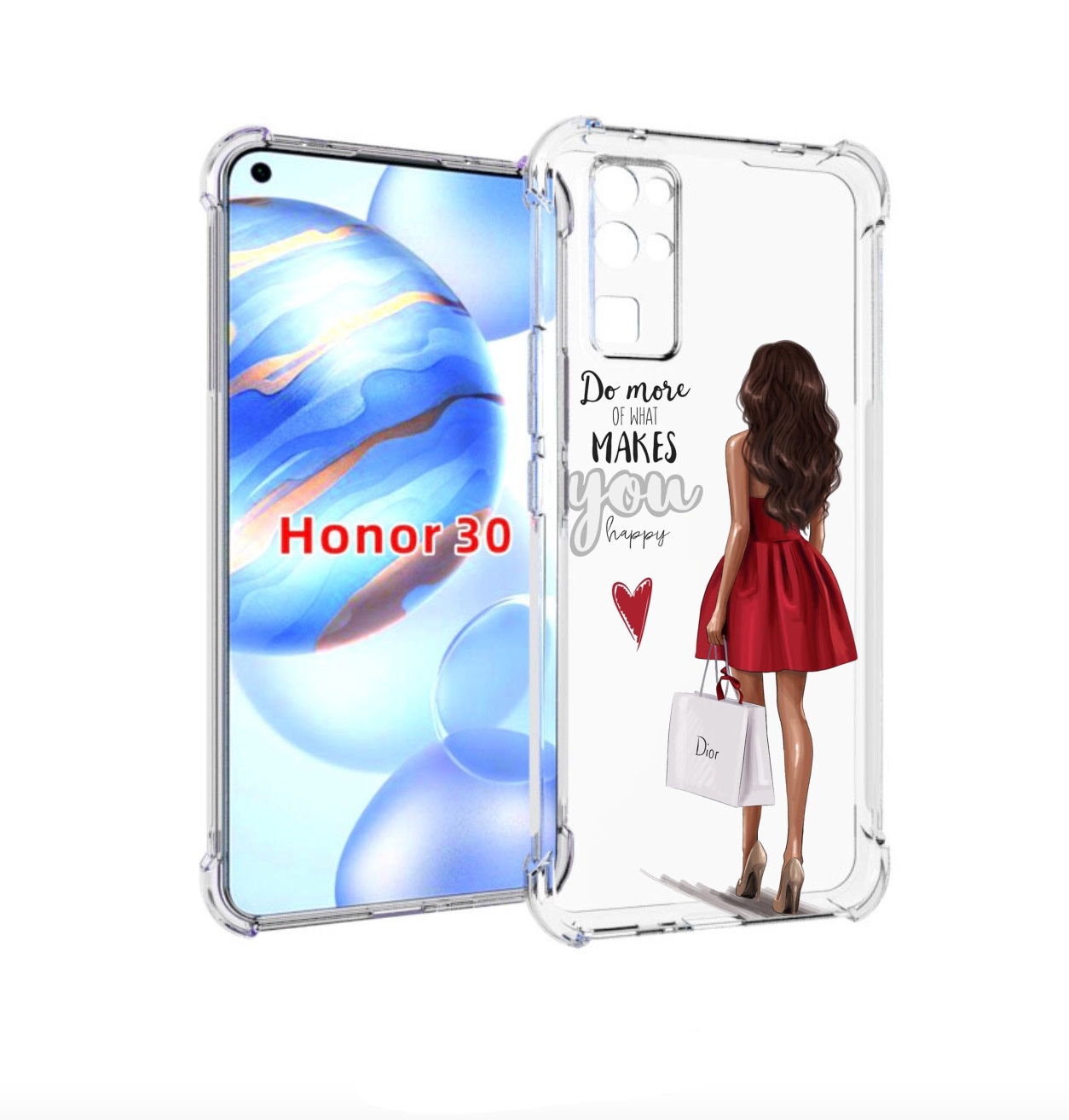

Чехол бампер MyPads Маленькие-радости женский для Honor 30 (BMH-, Прозрачный, Tocco