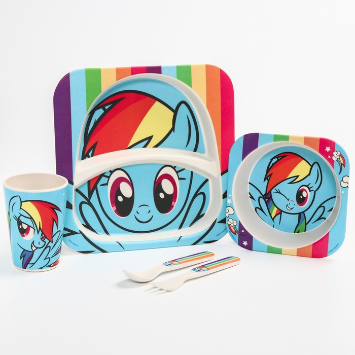 

Набор бамбуковой посуды "Радуга Деш", My Little Pony, Разноцветный