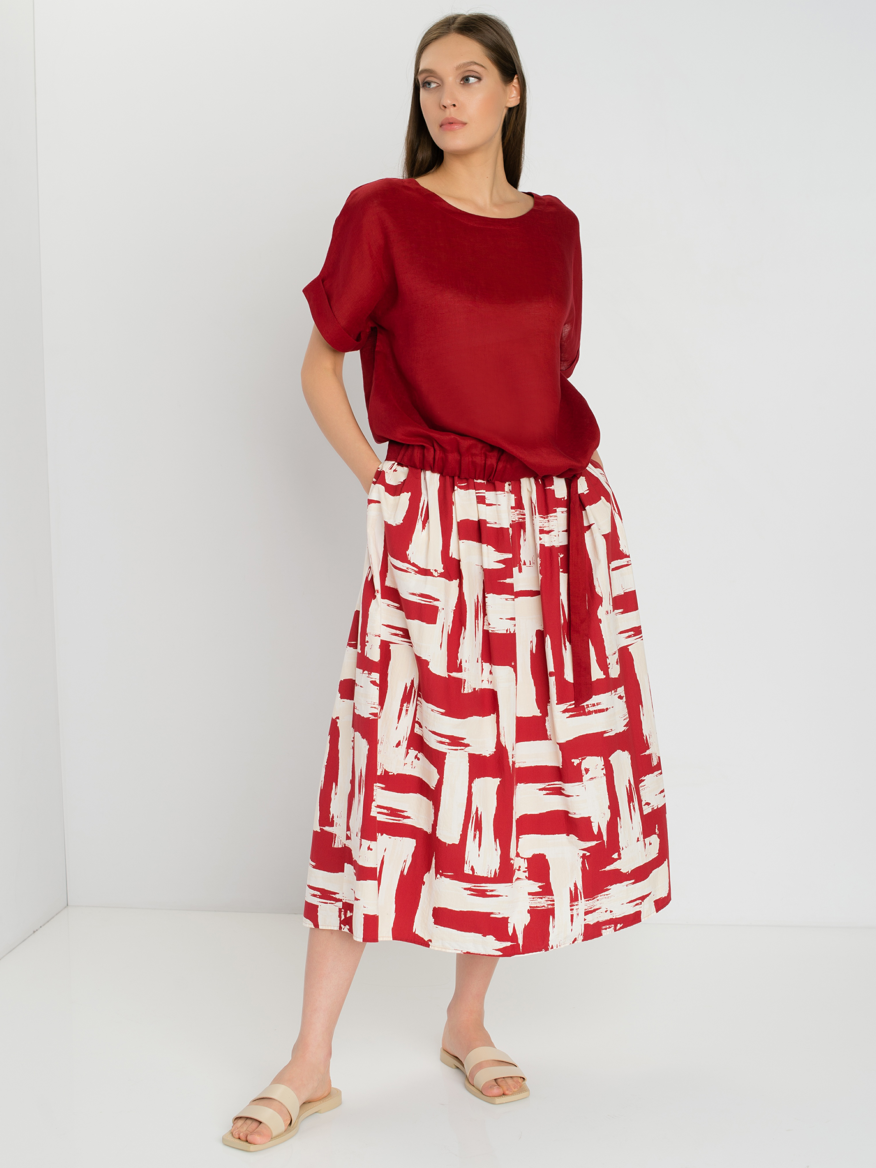 

Блуза женская Gerry Weber 760040-31426-60695 красная 36, 760040-31426-60695