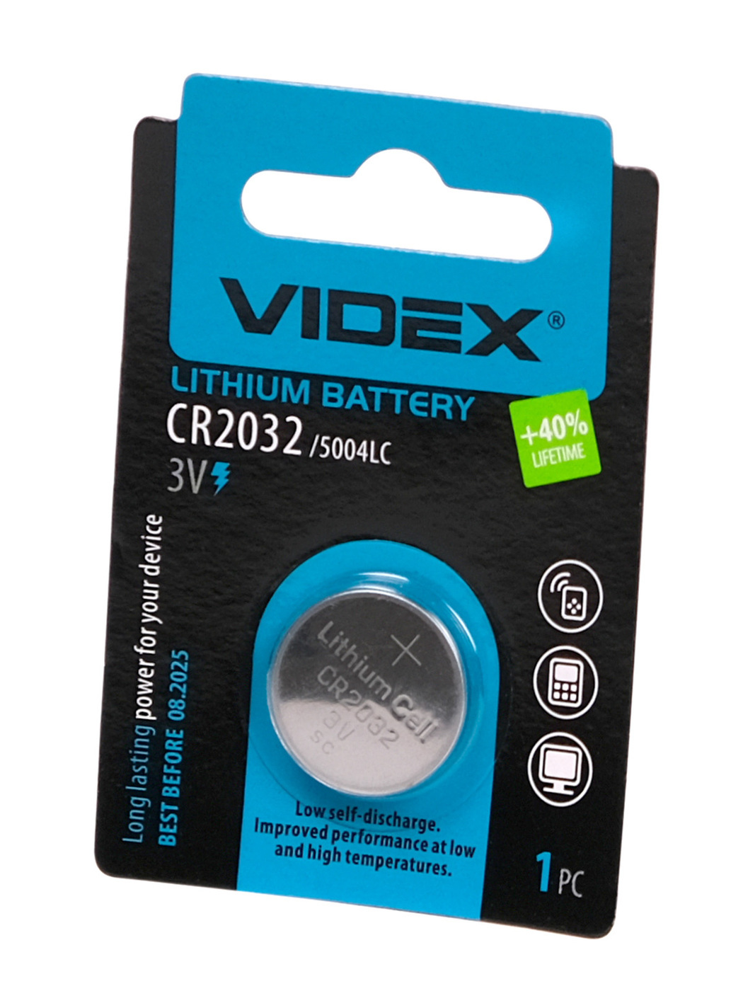 

Батарейка литиевая Videx CR2032 BLISTER CARD, 1 шт.