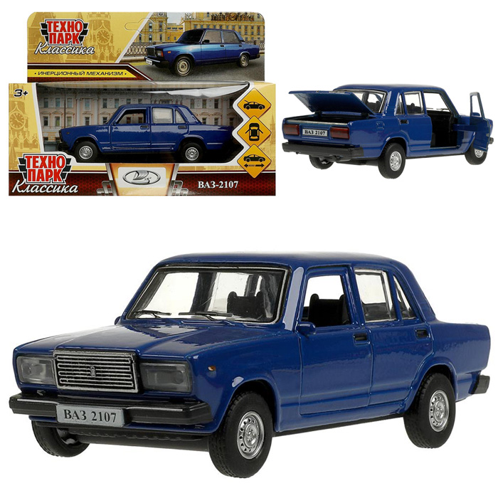 

Машина металлическая Технопарк 12см LADA 2107 2107-12-BU, Синий, LADA 2107