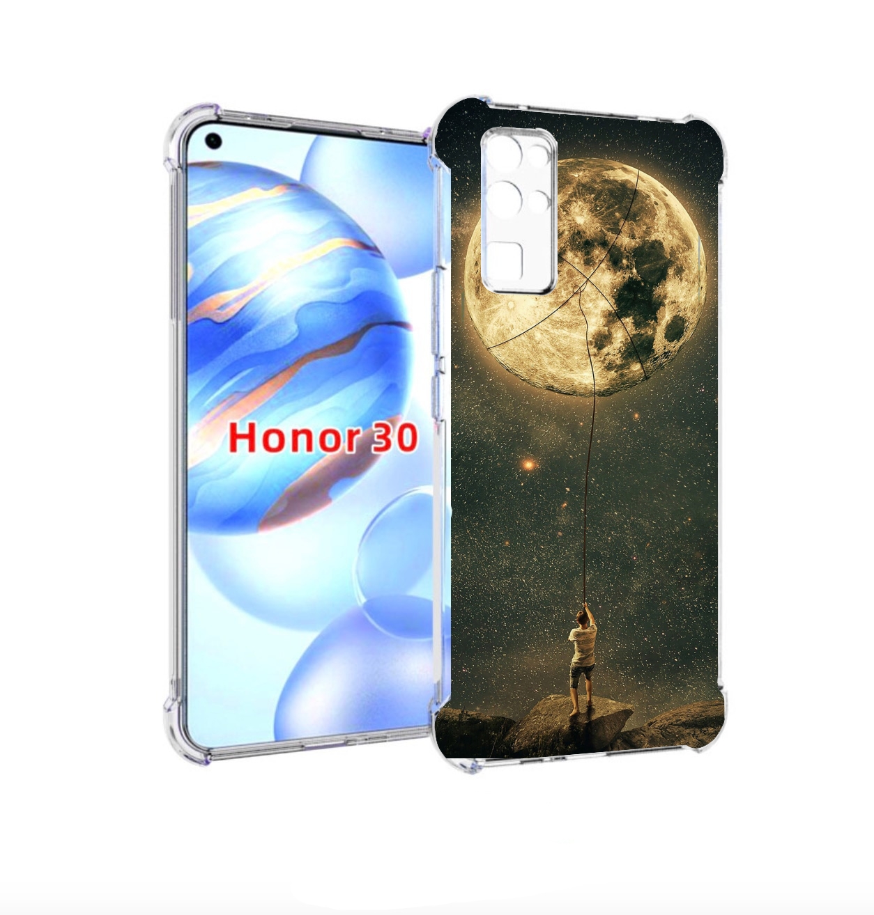 

Чехол бампер MyPads Луна-светит для Honor 30 (BMH-AN10) противоу, Прозрачный, Tocco