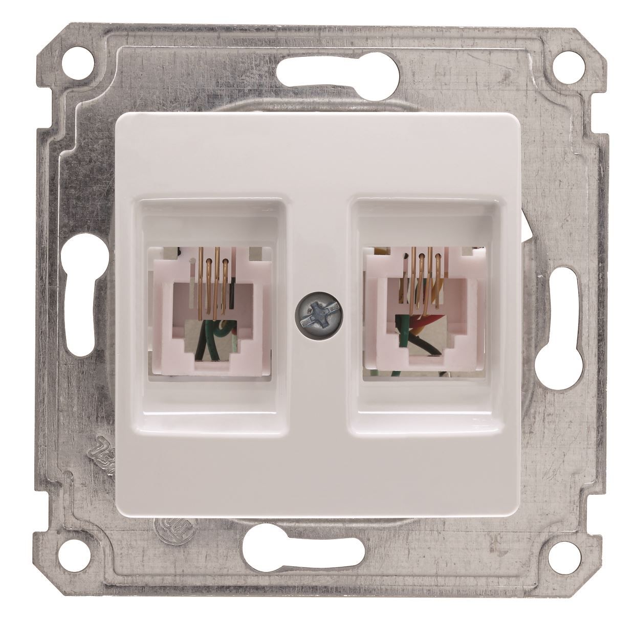 

Розетка компьютерная двойная Lillium Kare Makel белый+ рамка 31002701 CAT5e, 30001036