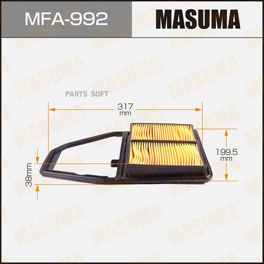 MASUMA MFA992 Фильтр возд.HONDA CIVIC VI 1.4-1.6 01=