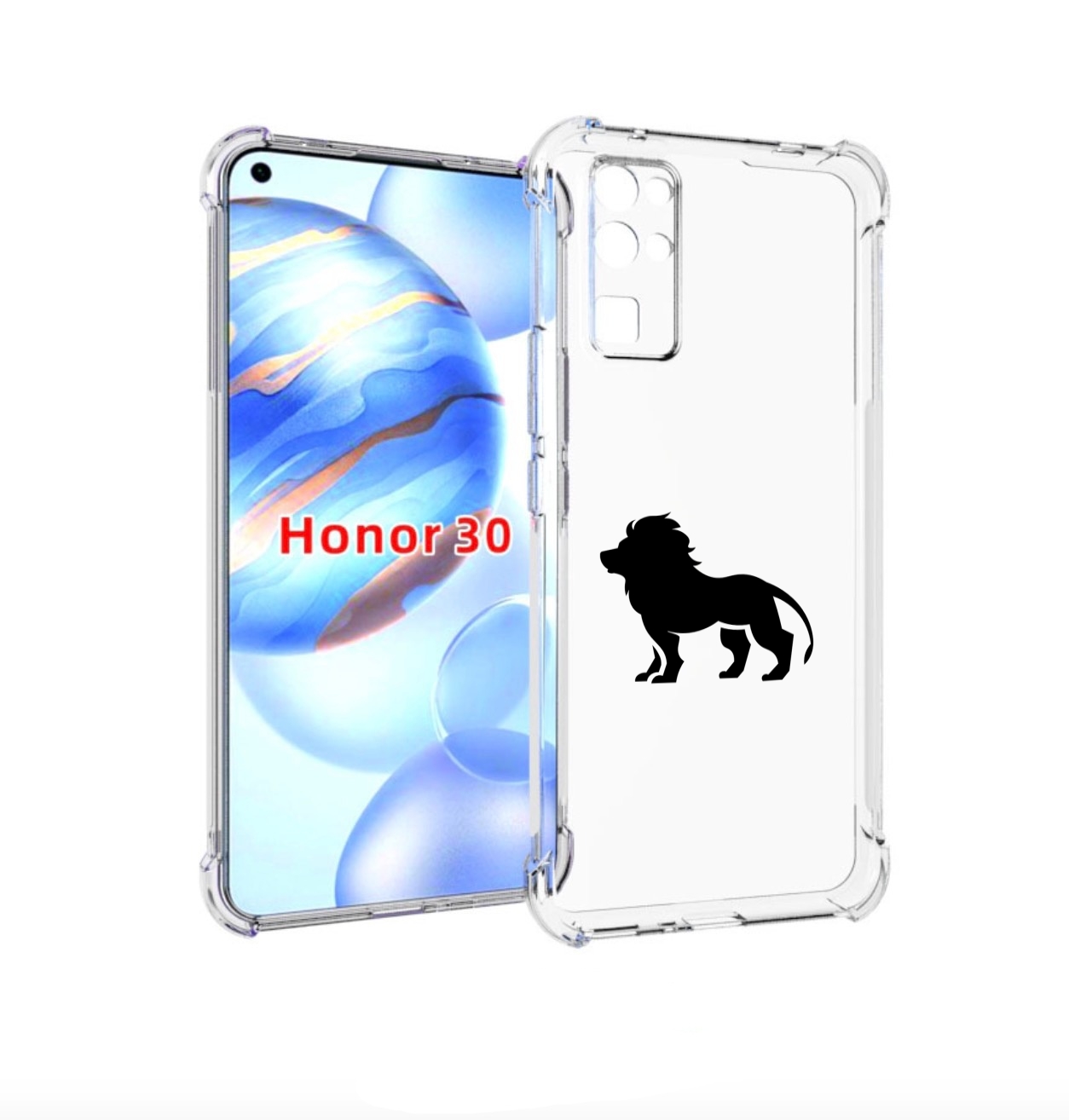 

Чехол бампер MyPads Лев для Honor 30 (BMH-AN10) противоударный, Прозрачный, Tocco