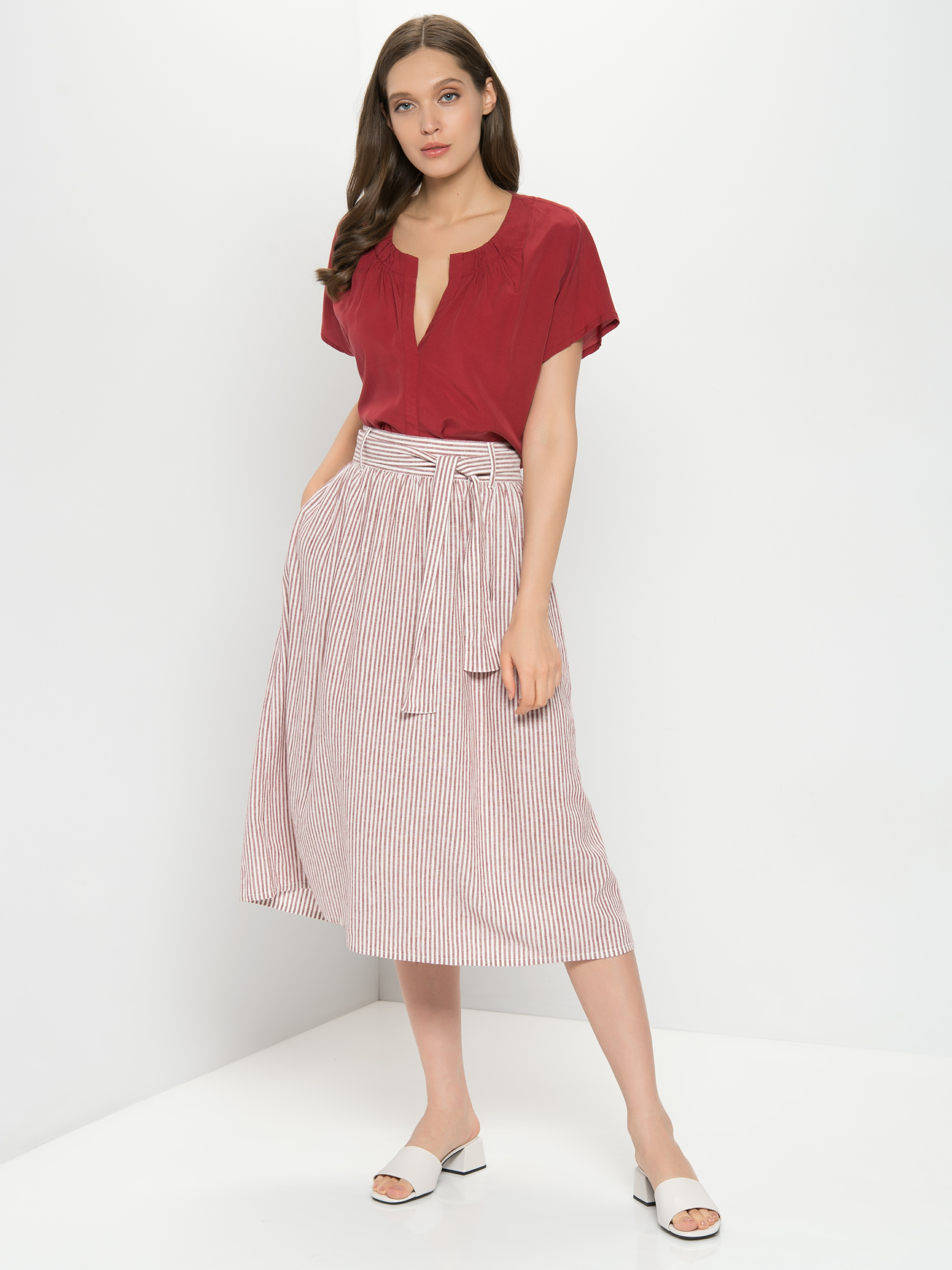 

Блуза женская Gerry Weber 760034-31424-60695 красная 44, 760034-31424-60695