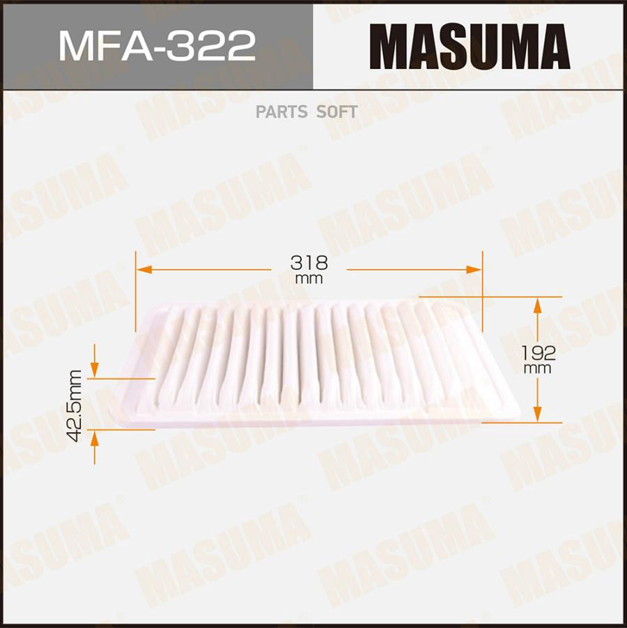 

MASUMA MFA-322 Фильтр возд. TOYOTA CAMRY 2.4/3.0 LEXUS RX 300