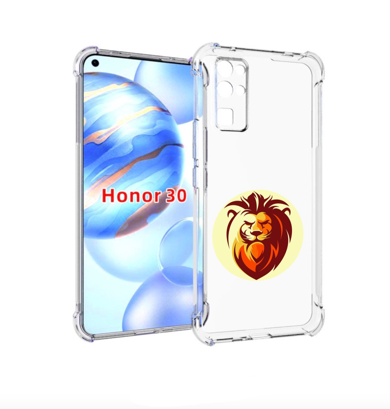 

Чехол бампер MyPads Картинка-Лев для Honor 30 (BMH-AN10) противо, Прозрачный, Tocco