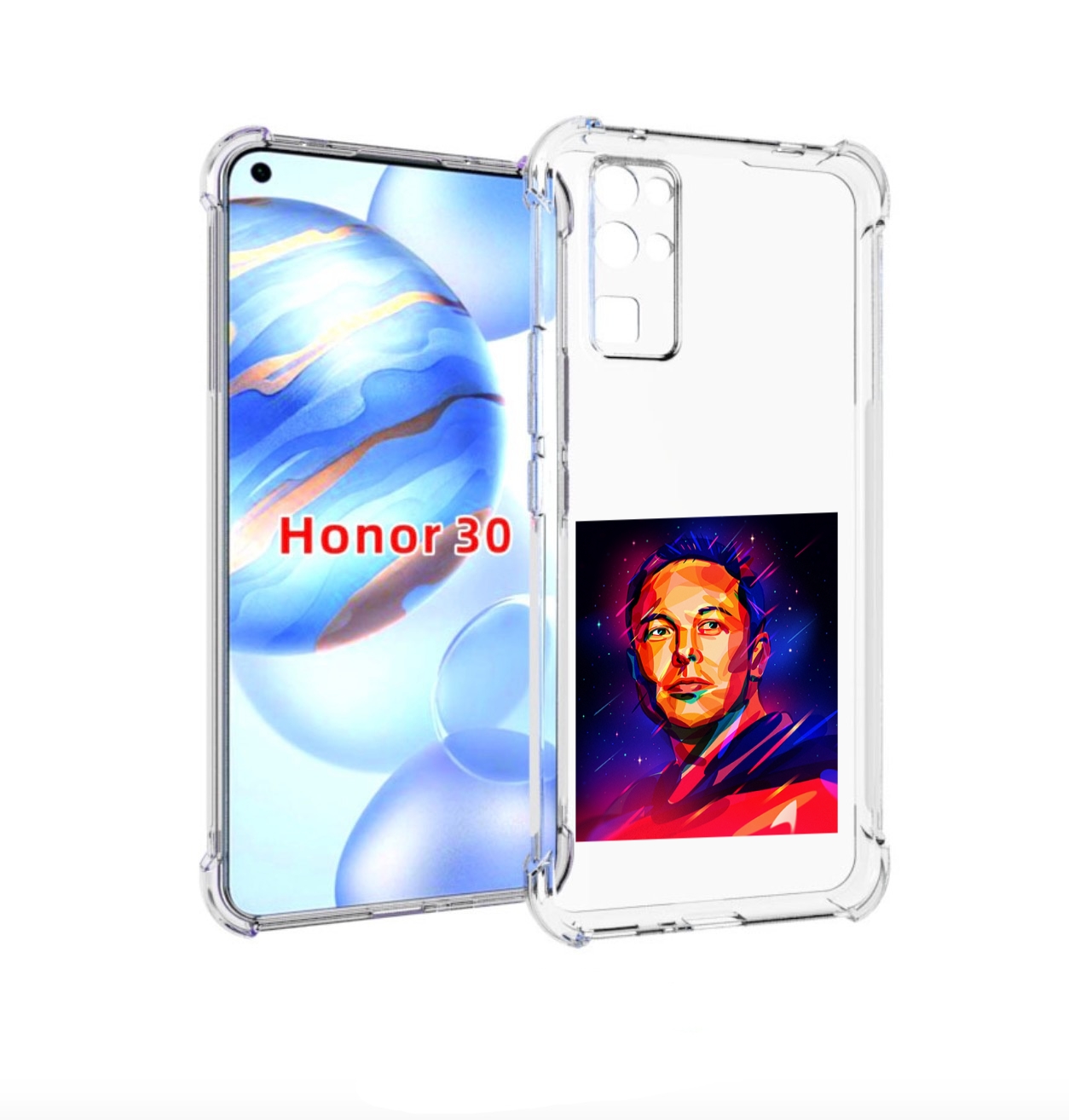 

Чехол бампер MyPads Илон-Маск для Honor 30 (BMH-AN10) противоуда, Прозрачный, Tocco