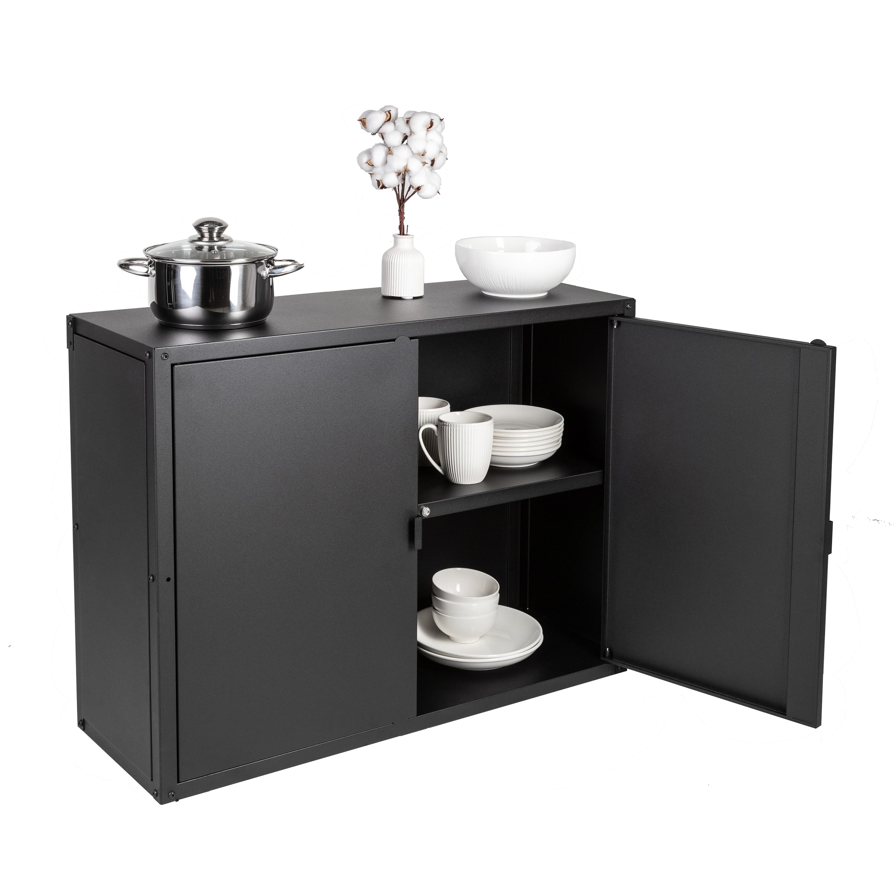 Кухонный модуль навесной шкаф закрытый VERANDA В11.027 металл