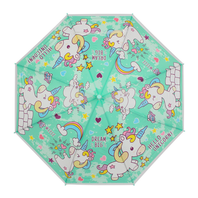 Зонт-трость детский Little Mania KLU003 зеленый зонт детский единороги 82x82x66 см микс