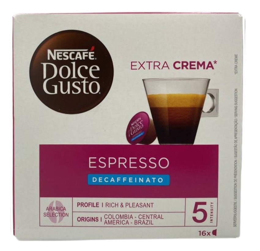 

Капсулы для кофе Nescafe Dolce Gusto Espresso Decaffeinato, 16 капсул