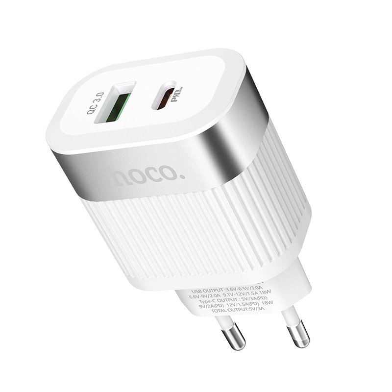 

Зарядное устройство HOCO C58A (USB)+КАБЕЛЬ TYPE-C PD20W+QC3.0 БЕЛЫЙ (41523)