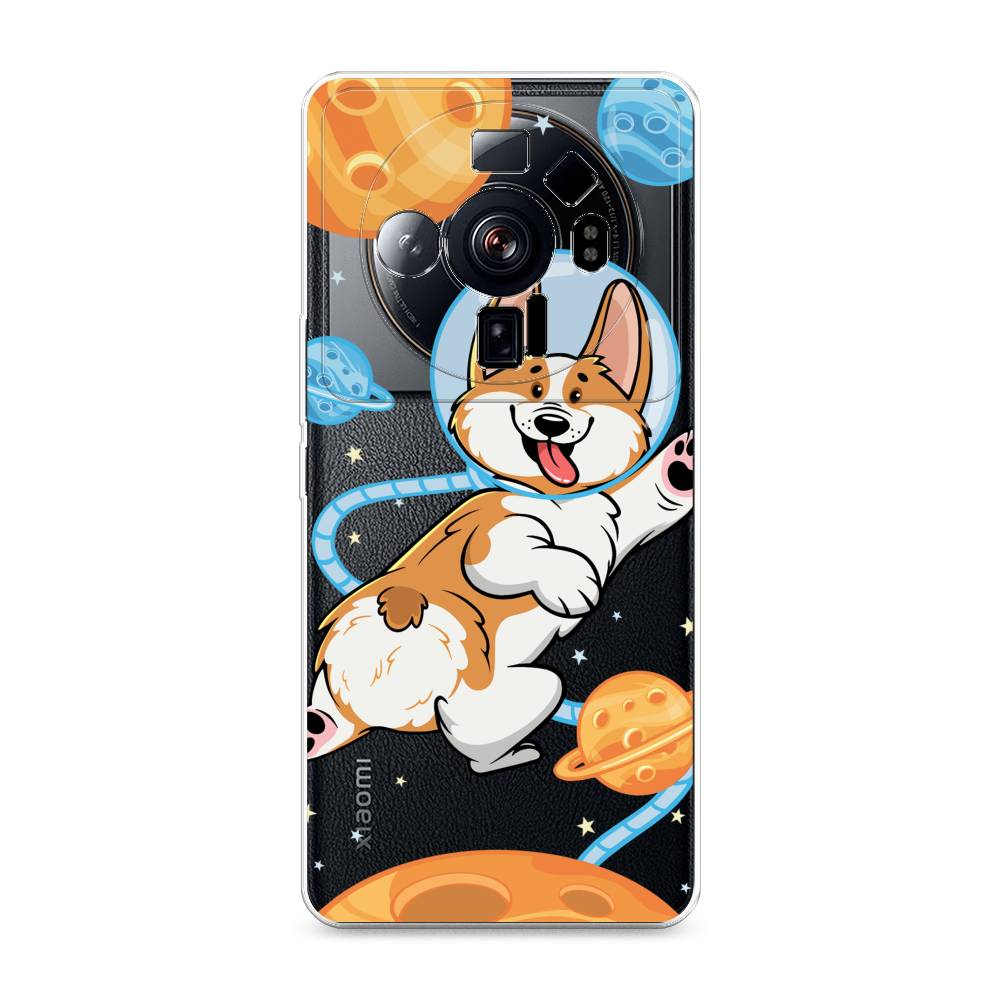 

Чехол на Xiaomi 12S Ultra "Корги-космонавт", Голубой;бежевый;белый, 314550-1