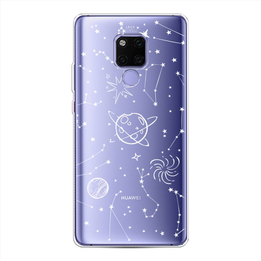 

Чехол для Huawei Mate 20X "Планеты в космосе", Белый, 66950-2