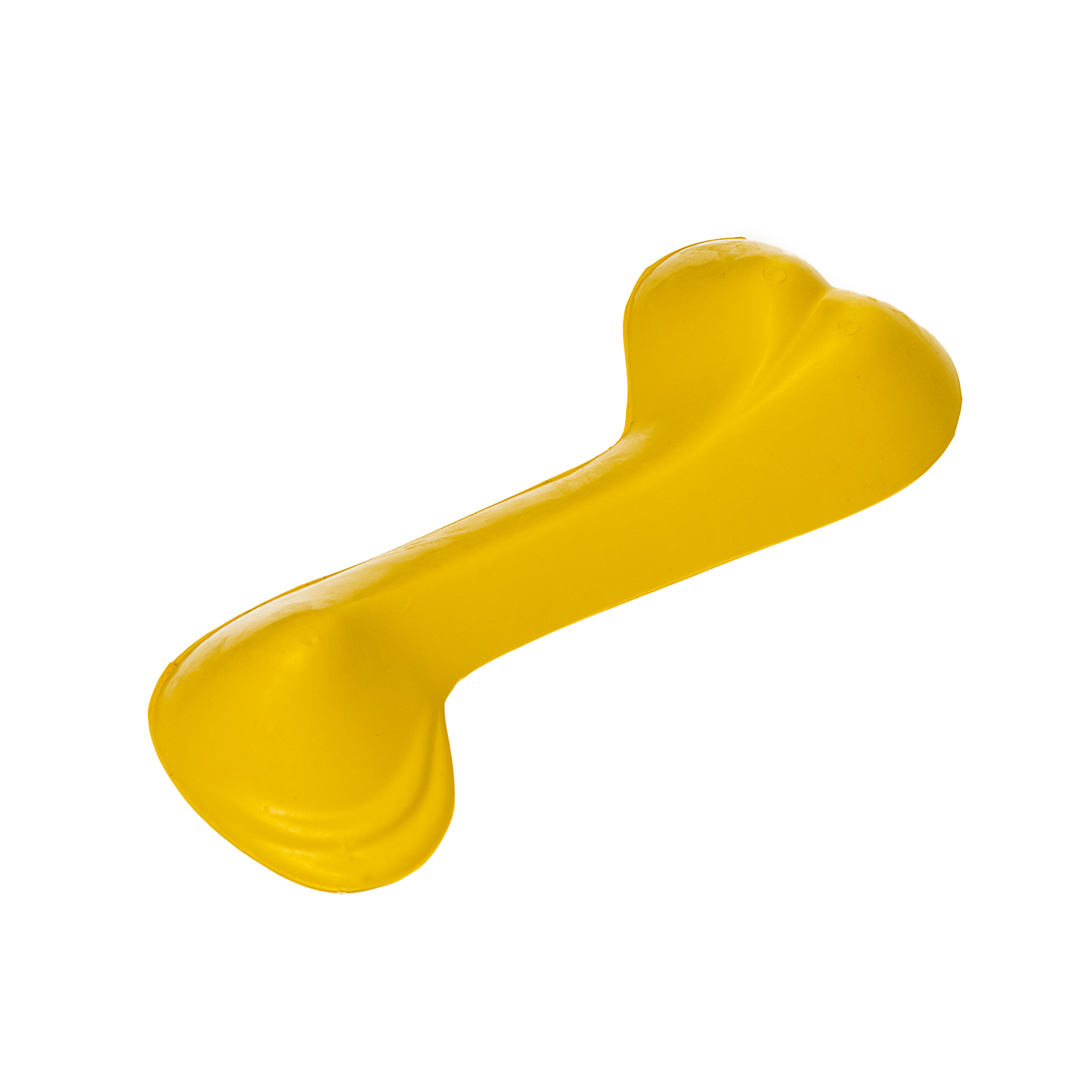 Игрушка для собак резиновая DUVO+ Кость Бадди, жёлтая, 14см