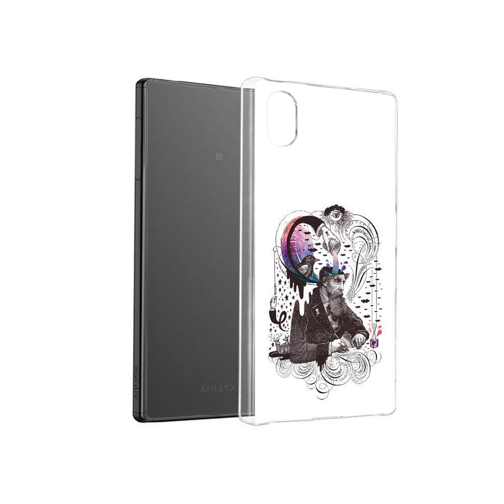 

Чехол MyPads Tocco для Sony Xperia X абстракция думающий мужчина, Прозрачный, Tocco