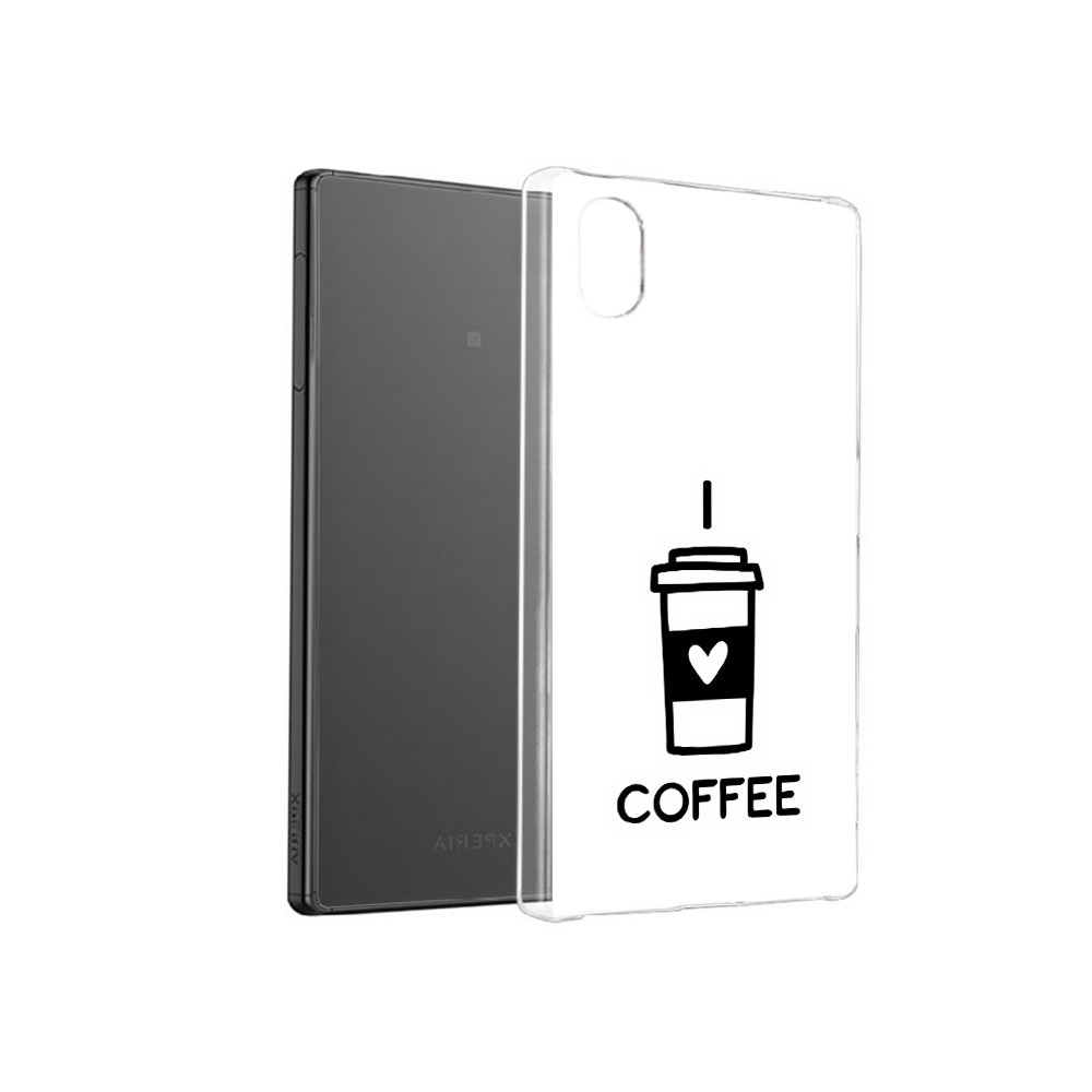 

Чехол MyPads Tocco для Sony Xperia X Я люблю кофе, Прозрачный, Tocco