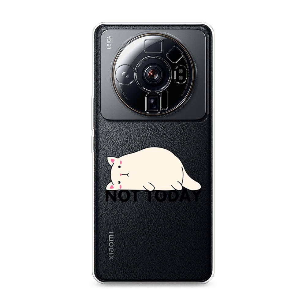 

Чехол на Xiaomi 12S Ultra "Cat not today", Белый;розовый;черный, 314550-1