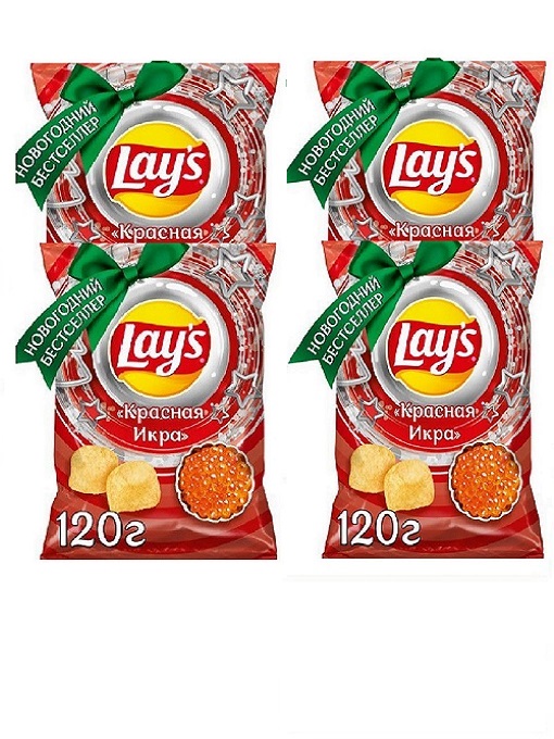 Чипсы Lays Красная Икра, 120 г х 4 шт