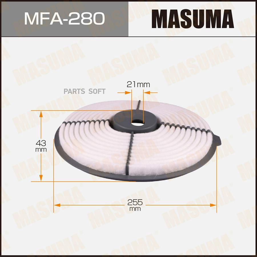 MASUMA MFA280 Фильтр возд.TOYOTA COROLLA 1.3 91 =