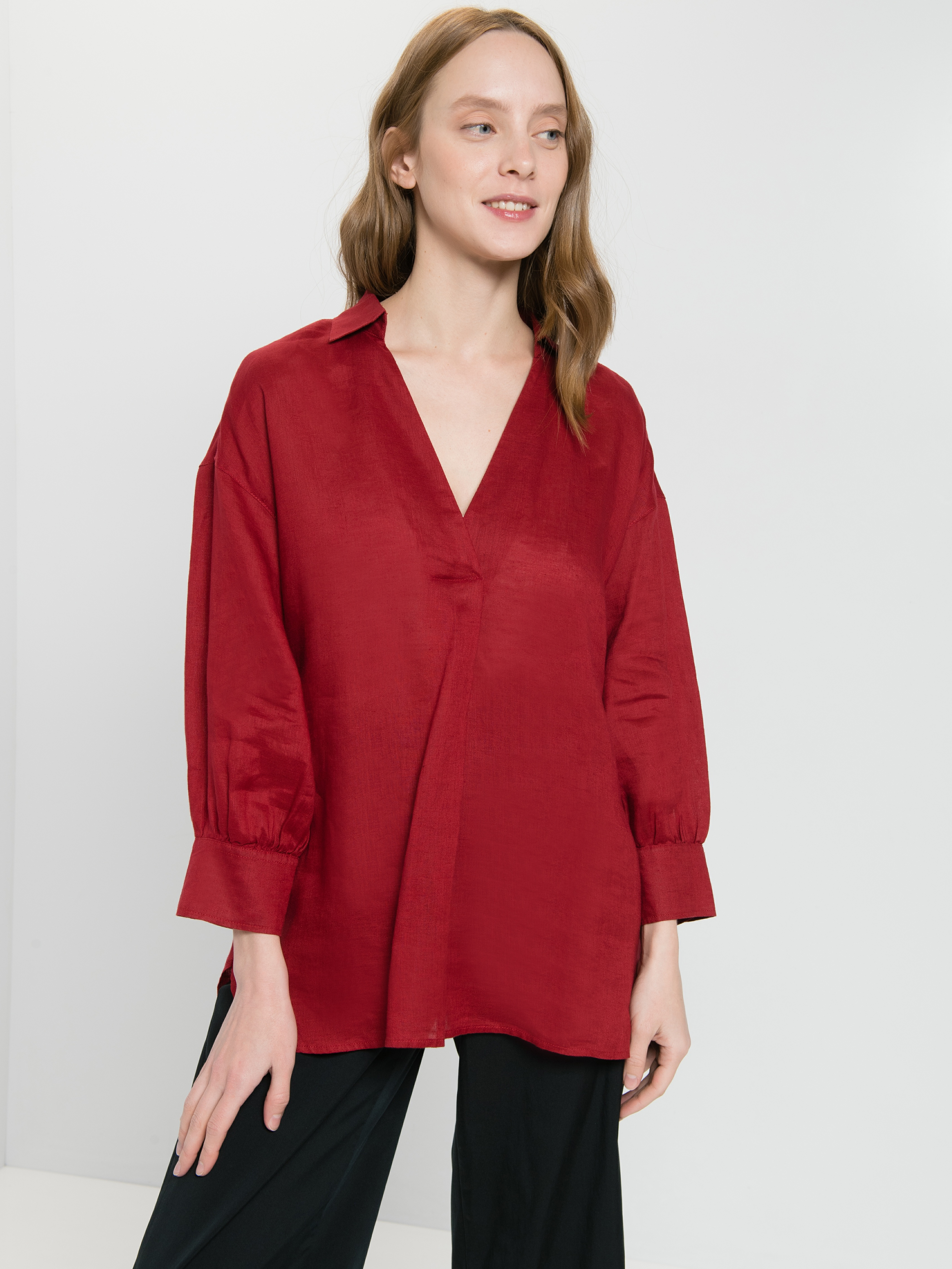 

Рубашка женская Gerry Weber 760031-31426-60695 красная 34, 760031-31426-60695