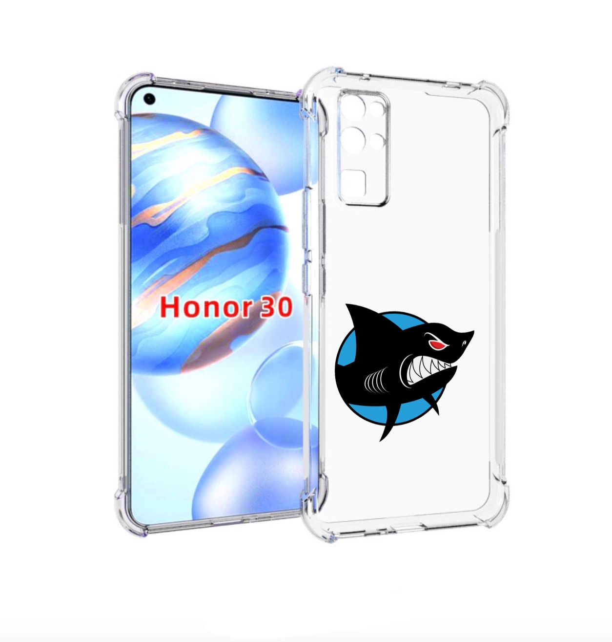 

Чехол бампер MyPads Злая-акула для Honor 30 (BMH-AN10) противоуд, Прозрачный, Tocco