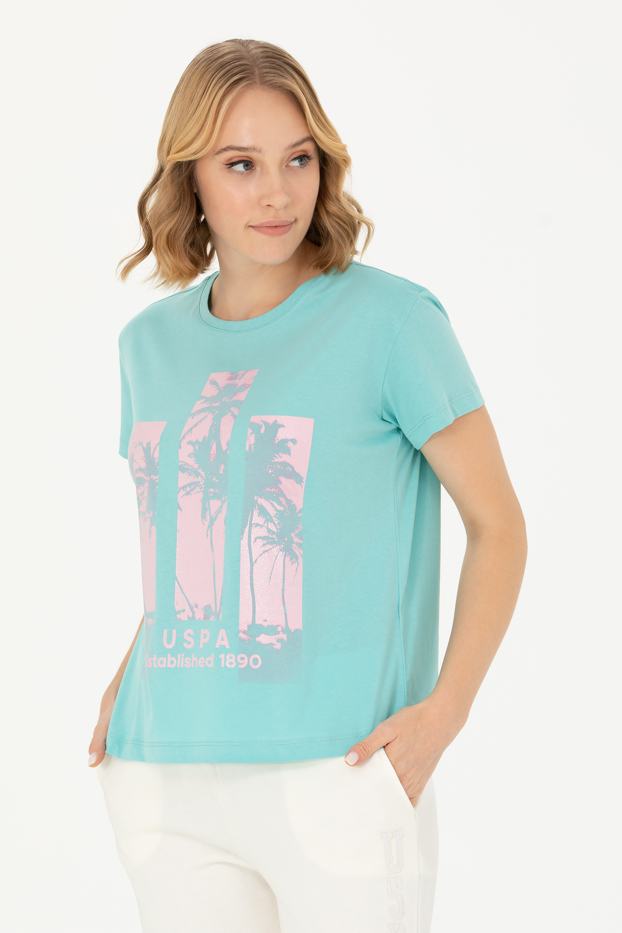 

Футболка женская U.S. POLO Assn. G082GL0110GADA бирюзовая 2XS, Бирюзовый, G082GL0110GADA