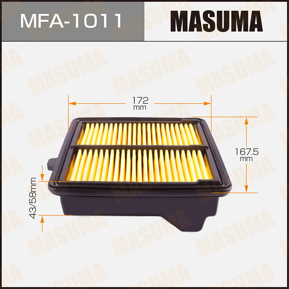 

MASUMA MFA1011 Фильтр возд.HONDA JAZZ 09 =