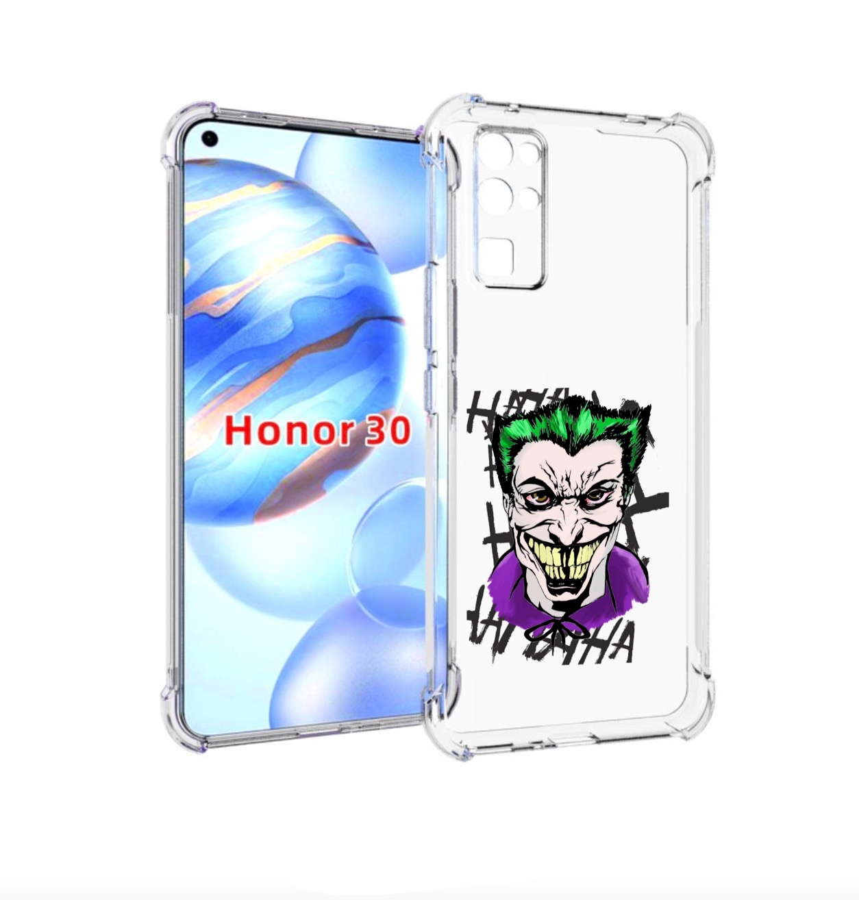 

Чехол бампер MyPads Джокер-крейзи для Honor 30 (BMH-AN10) против, Прозрачный, Tocco