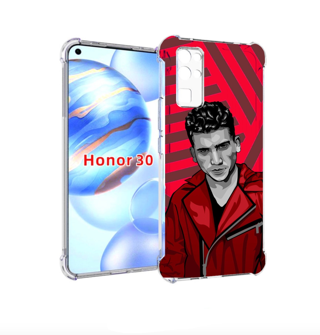 

Чехол бампер MyPads Денвер-бумажный-дом для Honor 30 (BMH-AN10), Прозрачный, Tocco
