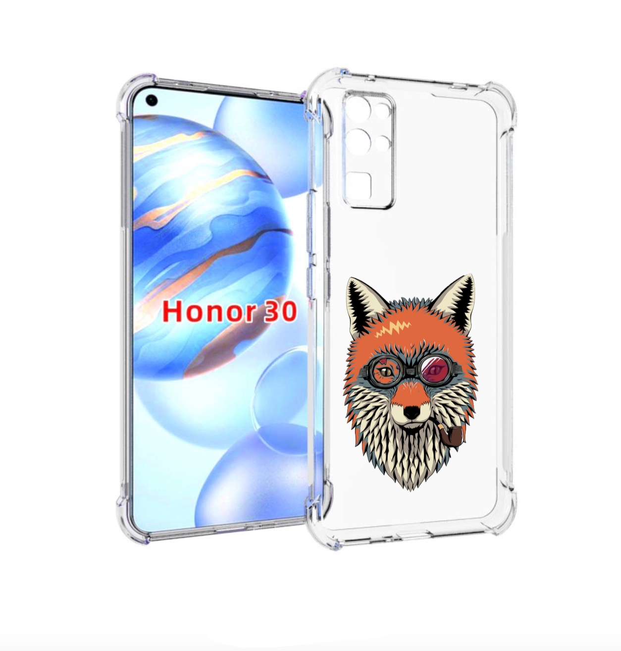 

Чехол бампер MyPads Деловой лис для Honor 30 (BMH-AN10) противоу, Прозрачный, Tocco