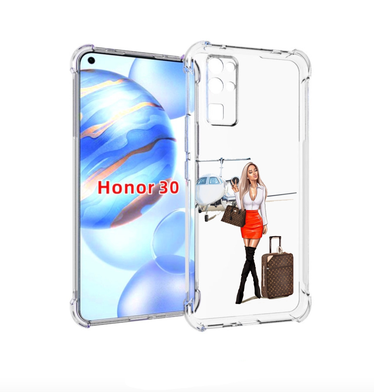 

Чехол бампер MyPads Деловая-девушка женский для Honor 30 (BMH-AN, Прозрачный, Tocco