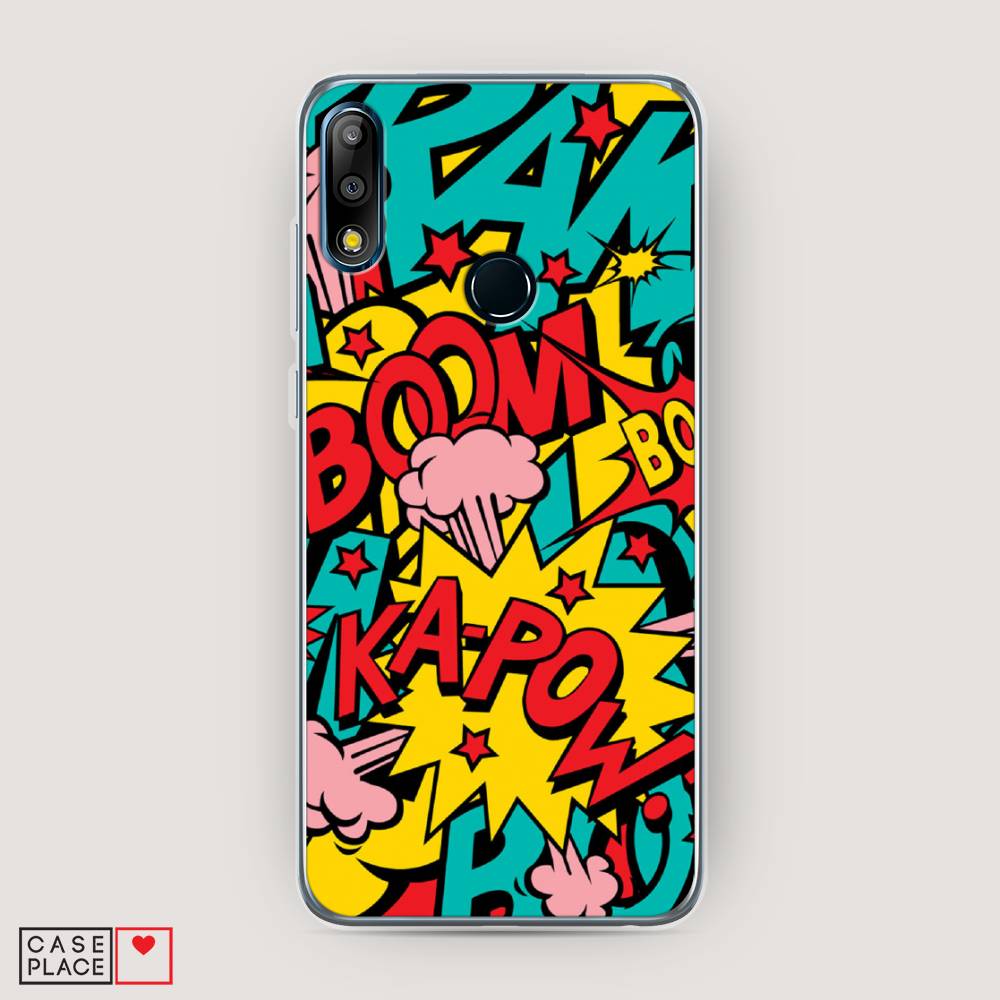 фото Чехол awog "постер pop art" для asus zenfone max pro (m2) zb631kl