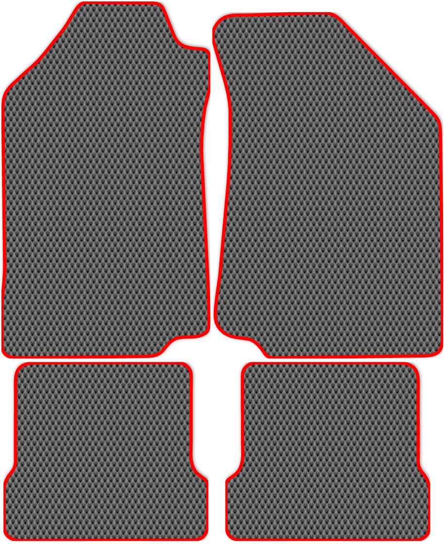 

Коврики ЭВА в салон для Chery Amulet A15 2003 - 2010, 4 шт. серый, красный кант, 5201-S4N-H