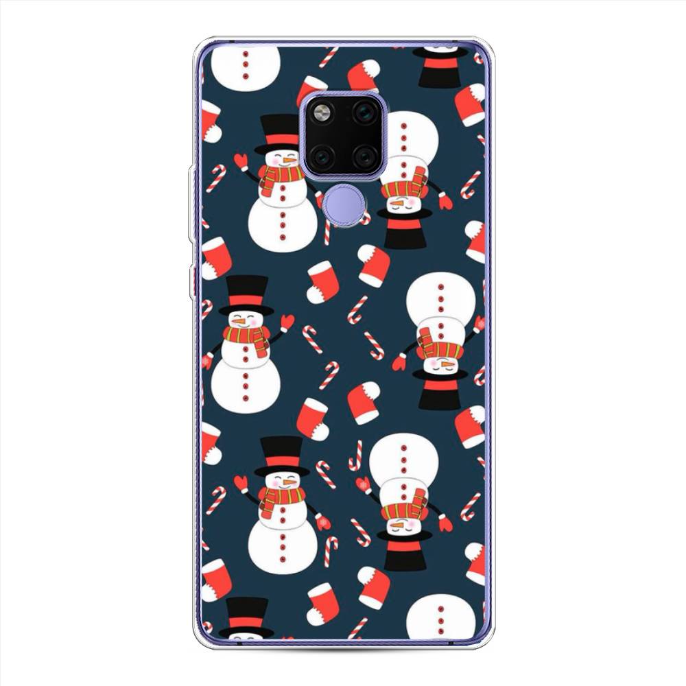 

Чехол для Huawei Mate 20X "Синие снеговики", Синий;белый;красный, 66950-5