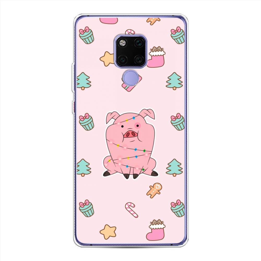 

Чехол для Huawei Mate 20X "Розовая свинка", Розовый;зеленый, 66950-5