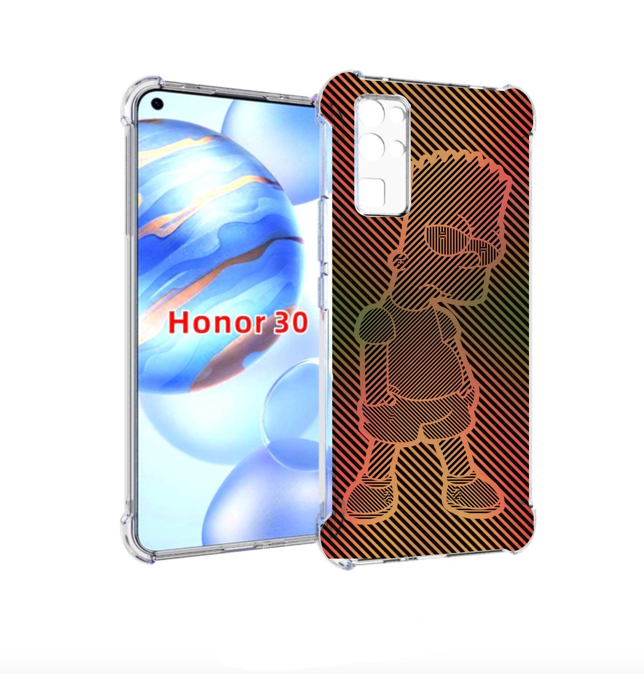 

Чехол бампер MyPads Графический-Барт-Симпсон для Honor 30 (BMH-A, Прозрачный, Tocco