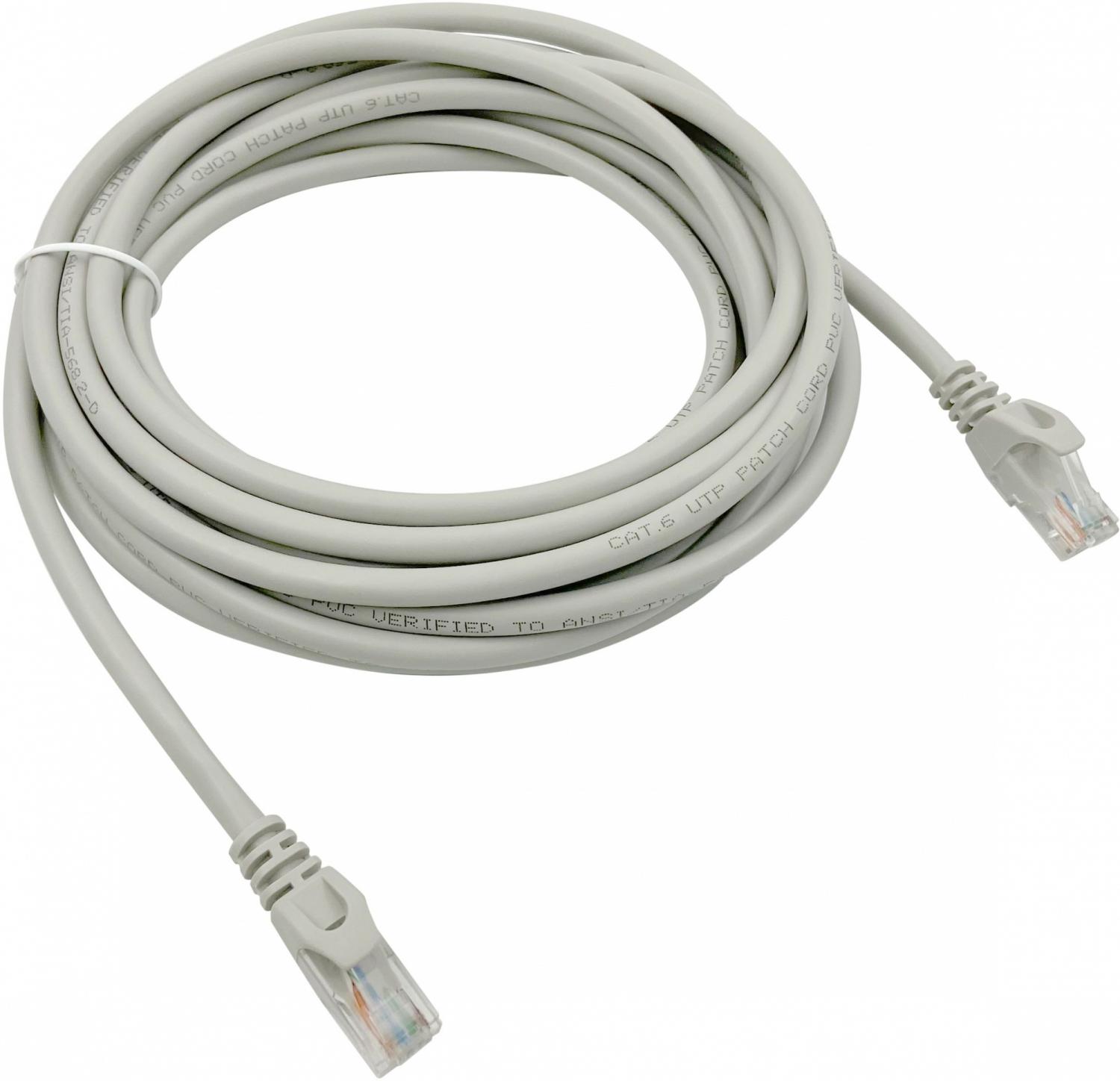 

Патч-корд Buro UTP 4 пары cat6 CCA molded 5м серый RJ-45 (m)-RJ-45 (m)