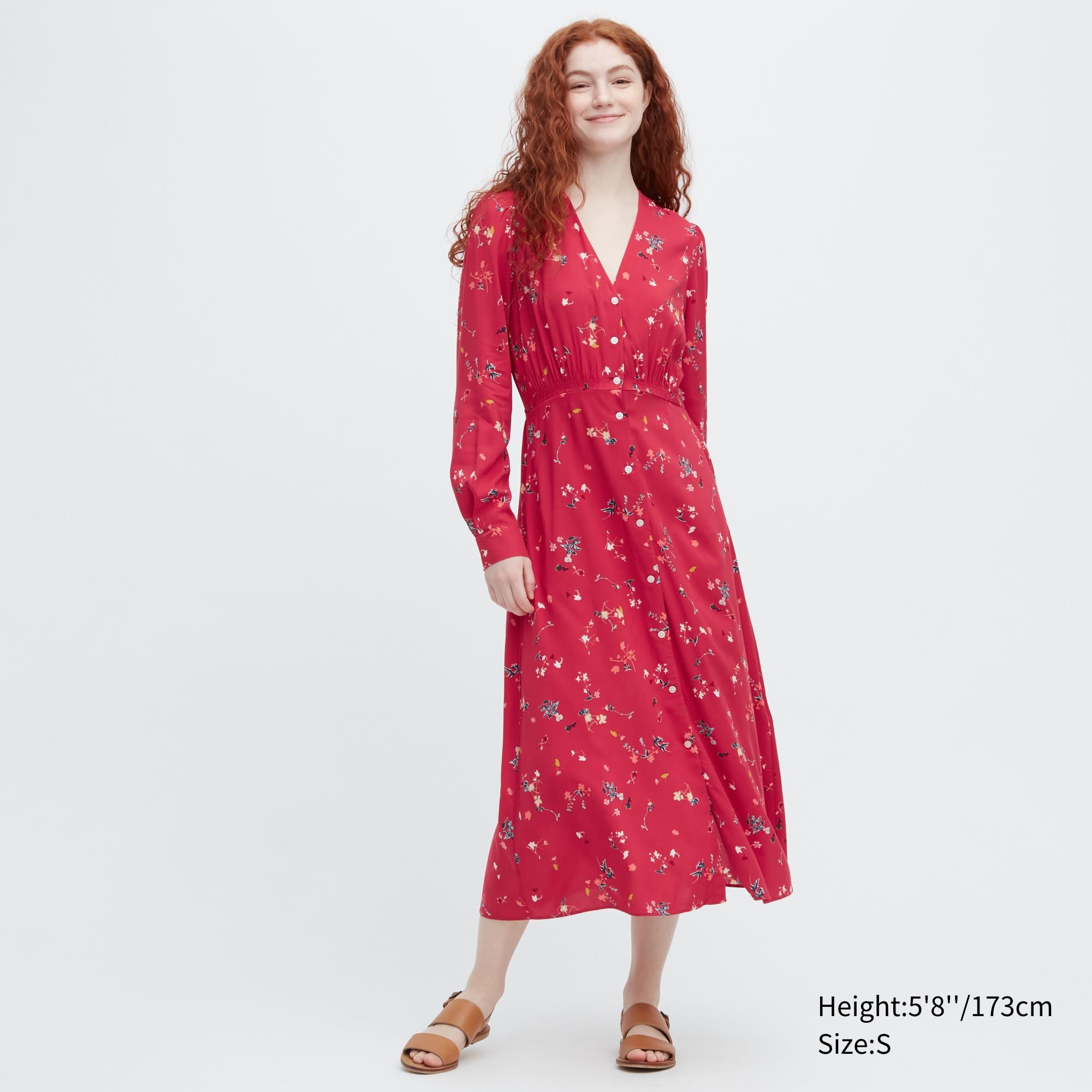 

Платье женское UNIQLO 460886COL13 красное S (доставка из-за рубежа), Красный, 460886COL13