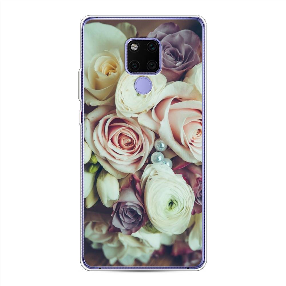 

Чехол для Huawei Mate 20X "Свадебный букет", Белый;фиолетовый, 66950-2