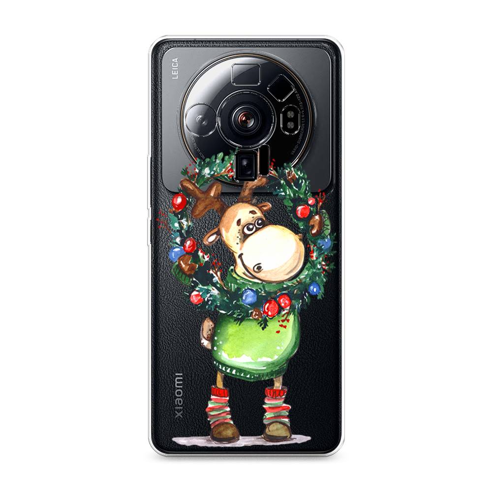 

Чехол на Xiaomi 12S Ultra "Олень с новогодним венком", 314550-4
